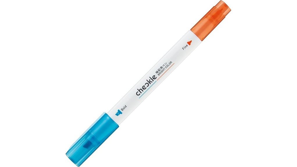 bright color checkle pen