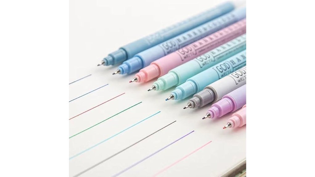 colorful fine liner pens