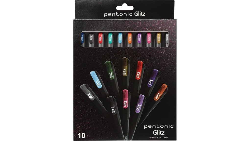 colorful glitter gel pens