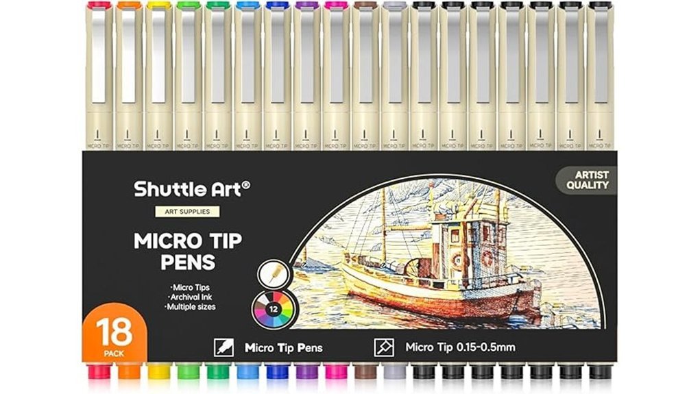 colorful precision micro pens