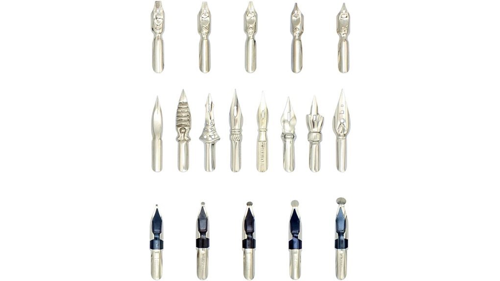 diverse pen nibs collection
