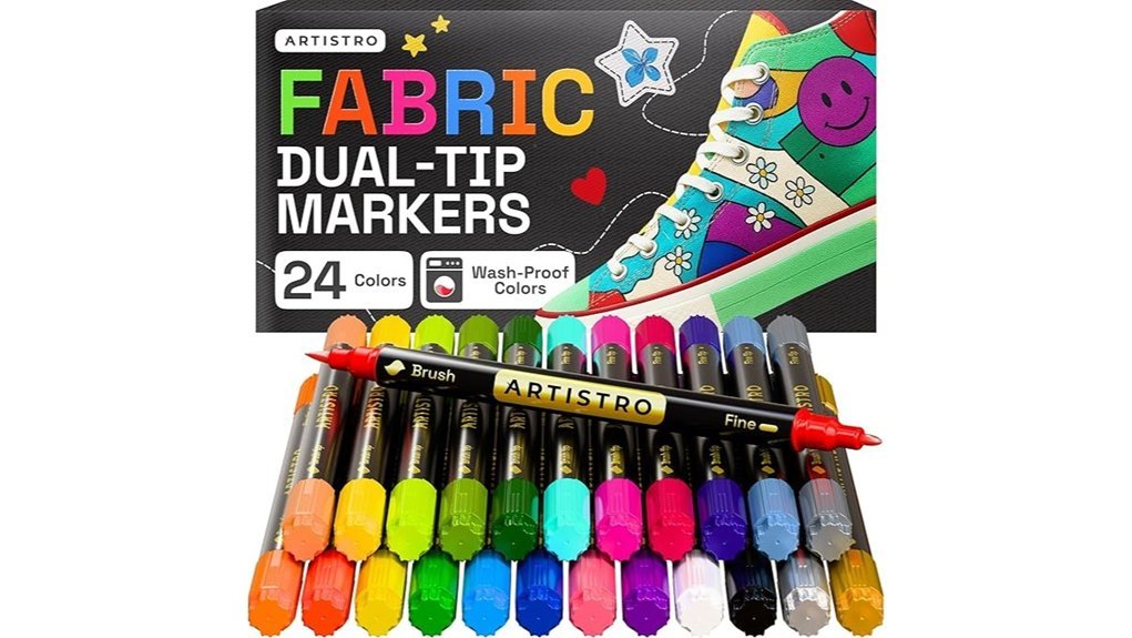 dual tip fabric markers set