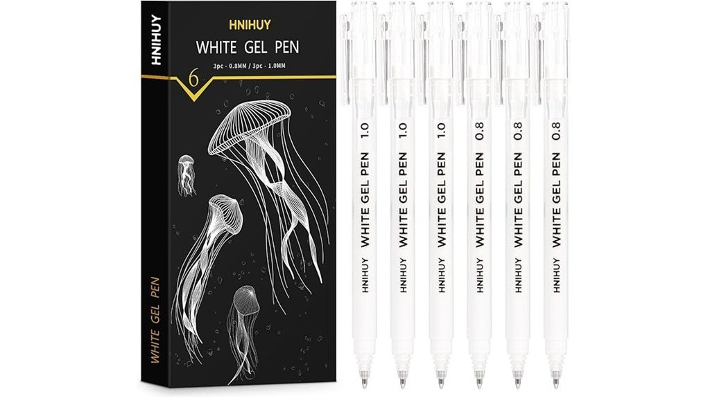 fine point white pens