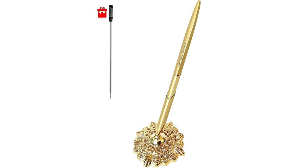 gold hollow round pen