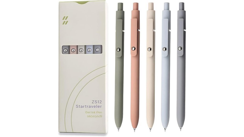 morandi black gel pens