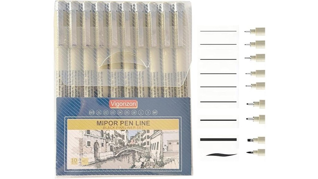 multicolor fineliner pen set