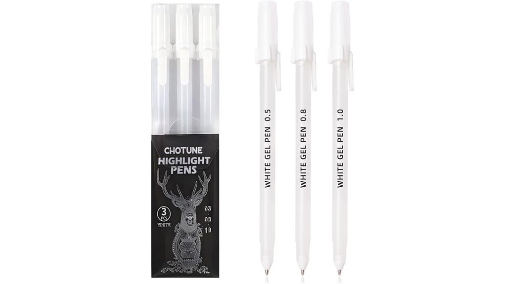 versatile white gel pens