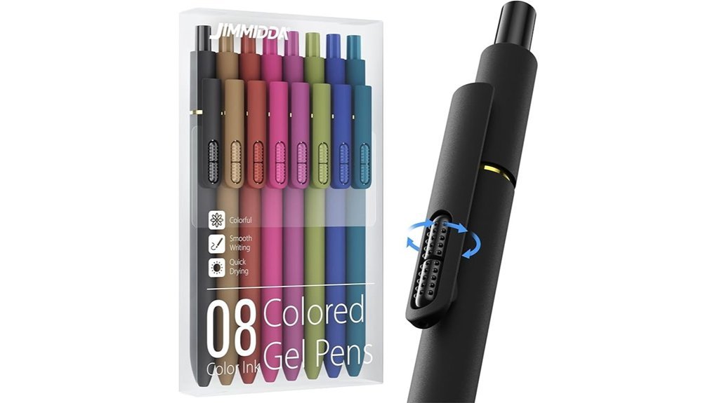 vibrant retractable gel pens