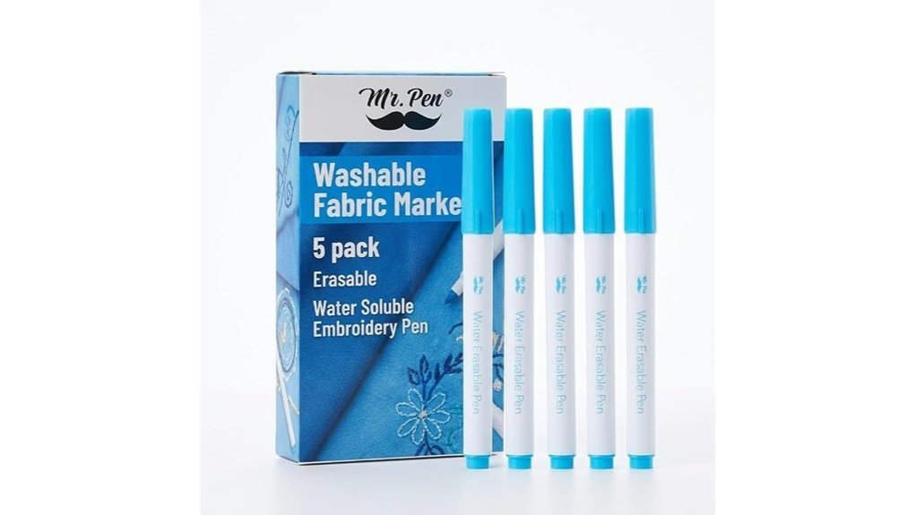 washable blue fabric markers