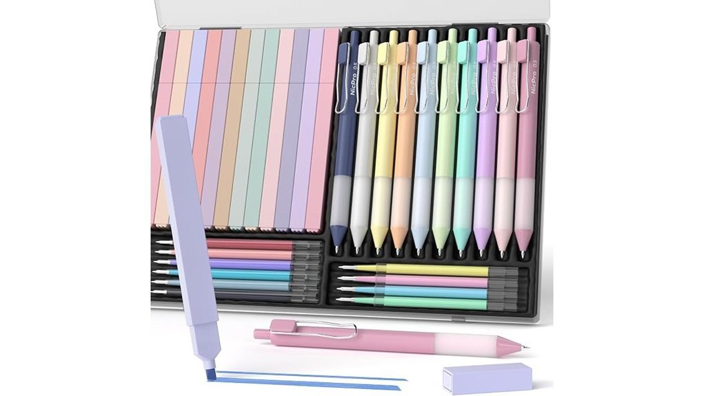 aesthetic highlighters and pens