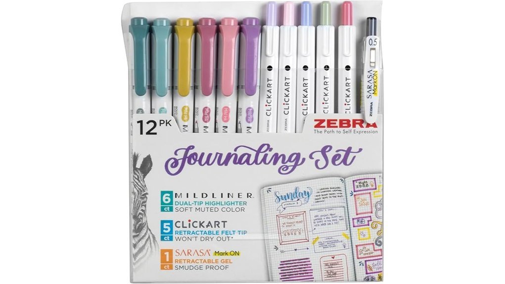 assorted zebra pen set