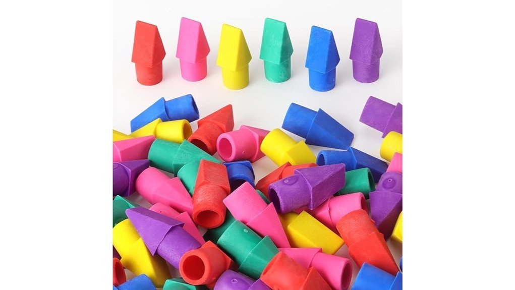colorful pencil top erasers