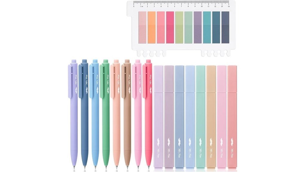 colorful writing essentials pack