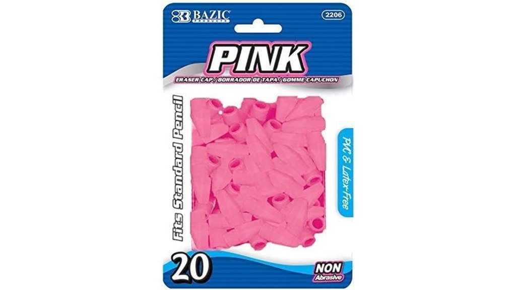 latex free pink eraser caps