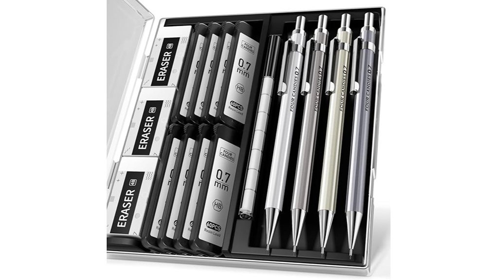 metal body pencil set