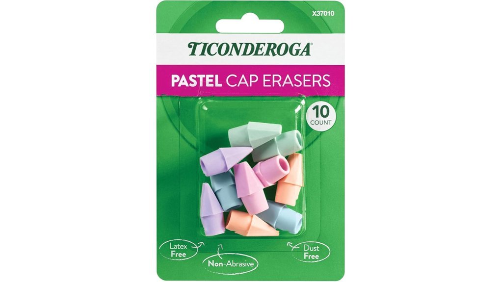 pastel pencil cap erasers