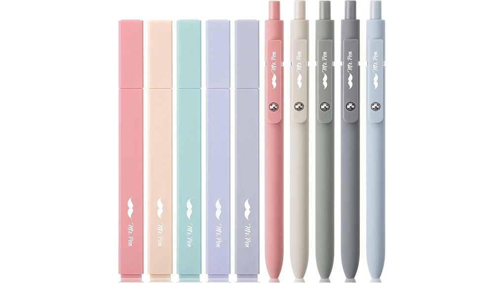 vibrant writing tools set